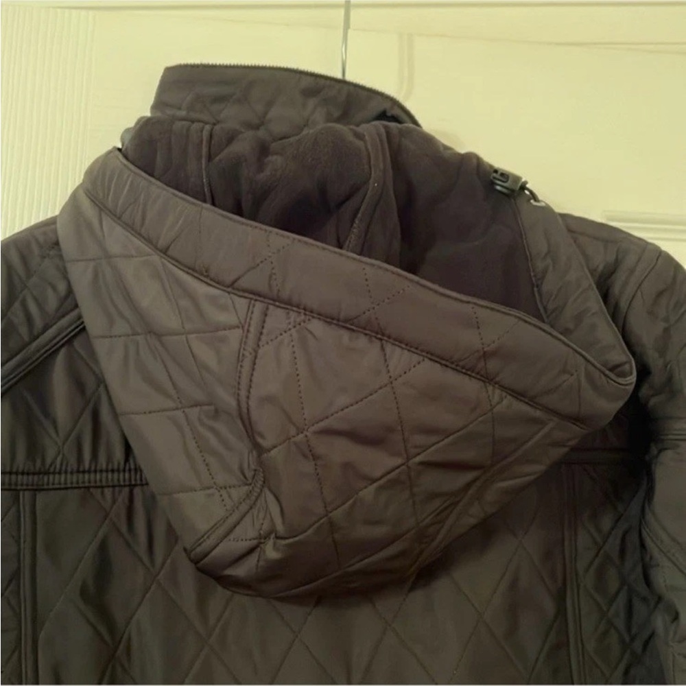 Barbour Black Quilted Arrow Parka Size 6 NWT - Picture 5 of 13